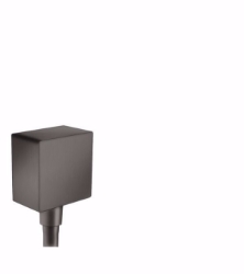 Picture of Hansgrohe FixFit Wandanschluss Square mit Rückflussverhinderer, brushed black chrome , Art.Nr. : 26455340