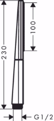Picture of Hansgrohe Rainfinity Stabhandbrause 100 1jet EcoSmart, Mattweiß , Art.Nr. : 26867700