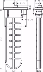Picture of Hansgrohe sBox Fertigset oval, chrom , Art.Nr. : 28020000