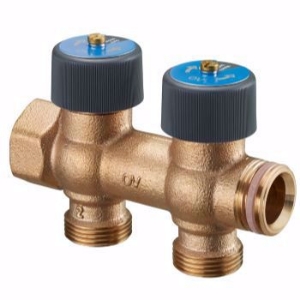 Picture of OVENTROP - "Multidis R" Sanitärverteiler mit Absperrung G 3/4 x G 3/4, 2-fach, Art.Nr. : 4200552