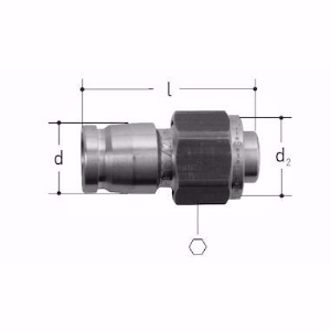 Picture of +GF+ iFIT Übergang mit Stecknippel MF Messing, d mm: 16 ‑ 20, Art.Nr.: 762101264