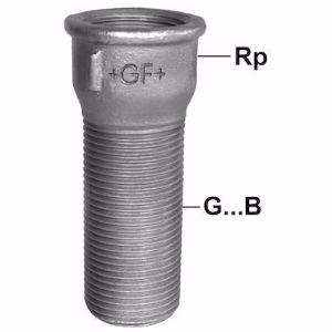 Bild von +GF+ 536 Temperguss-Langgewinde-Muff, Dimension ″: 1/2", Art.Nr.: 770536204