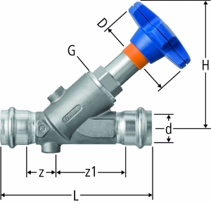 Picture of Nussbaum 80180 Optipress-Aquaplus-Schrägsitzventil, Grösse: 42, Art.Nr. 80180.27