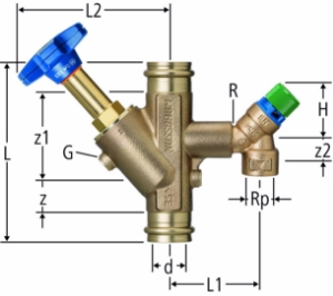 Picture of Nussbaum 81168 Optipress-Aquaplus-Absperr-Sicherheitsgarnitur SW zu Stand-Wassererwärmer, Grösse: 22 x ¾, Art.Nr. 81168.24