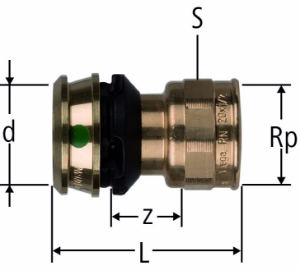 Picture of Nussbaum  84231 Optiflex-Flowpress-Übergang mit Innengewinde, Grösse: 1¼ x 32, Art.Nr. 84231.28
