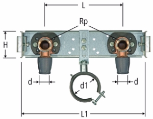 Picture of Nussbaum  85123 Optiflex-Profix-GIS-Modul für Waschtisch, Grösse: 153, Art.Nr. 85123.21
