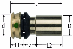 Picture of Nussbaum  84234 Optiflex-Flowpress-Übergang auf Optipress-Aquaplus, mit Einsteckende, Grösse: 20 x 18, Art.Nr. 84234.23