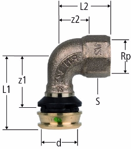 Picture of Nussbaum  84246 Optiflex-Flowpress-Winkel mit Innengewinde, Grösse: 20 x ¾, Art.Nr. 84246.23