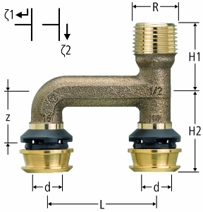 Picture of Nussbaum  84268 Optiflex-Flowpress-Verteilstück, Grösse: ½ x 16 x 16, Art.Nr. 84268.21