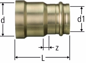 Picture of Nussbaum  57040 Optifitt-Press-Übergang auf Optipress-Aquaplus, Grösse: 1½ x 42, Art.Nr. 57040.27