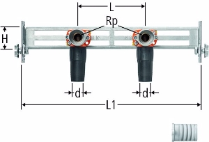 Picture of Nussbaum  85214 Optiflex-Profix-Optivis-Modul für Bad und Dusche, Grösse: 20, Art.Nr. 85214.22