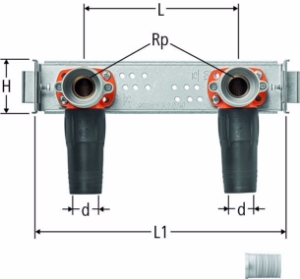 Picture of Nussbaum  85121 Optiflex-Profix-GIS-Modul für Bad und Dusche, Grösse: 16, Art.Nr. 85121.21