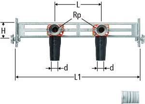 Picture of Nussbaum  84214 Optiflex-Flowpress-Optivis-Modul für Bad und Dusche, Grösse: 16, Art.Nr. 84214.21