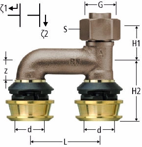 Picture of Nussbaum  84269 Optiflex-Flowpress-Erweiterungs-Verteilstück mit loser Mutter, Grösse: ¾ x 16 x 16, Art.Nr. 84269.21