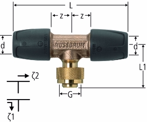 Picture of Nussbaum  85272 Optiflex-Profix-T-Stück auf Masterfix-Anschluss ½, Grösse: 16, Art.Nr. 85272.21