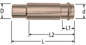 Picture of Nussbaum  81122 Optipress-Aquaplus-Schiebemuffe mit Einsteckende, Grösse: 28, Art.Nr. 81122.25