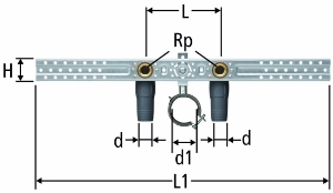 Picture of Nussbaum  85113 Optiflex-Profix-Anschluss-Set für Waschtisch, Grösse: 16 x 153, Art.Nr. 85113.22