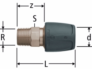 Picture of Nussbaum  85130 Optiflex-Profix-Übergang mit Aussengewinde, Grösse: ½ x 20, Art.Nr. 85130.22