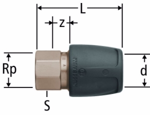 Picture of Nussbaum  85131 Optiflex-Profix-Übergang mit Innengewinde, Grösse: 1 x 25, Art.Nr. 85131.27