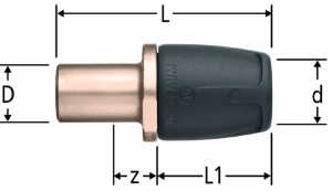 Picture of Nussbaum  85134 Optiflex-Profix-Übergang auf Optipress-Aquaplus, mit Einsteckende, Grösse: 15 x 16, Art.Nr. 85134.21