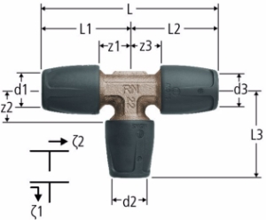 Picture of Nussbaum  85142 Optiflex-Profix-T-Stück, Grösse: 20 x 16 x 16, Art.Nr. 85142.23
