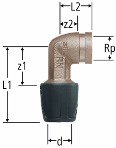 Picture of Nussbaum  85146 Optiflex-Profix-Winkel mit Innengewinde, Grösse: ½ x 20, Art.Nr. 85146.22