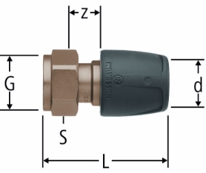 Picture of Nussbaum  85150 Optiflex-Profix-Verteileranschluss, Grösse: ¾ x 16, Art.Nr. 85150.21 - Nachfolger 85155.21 + 86121.21