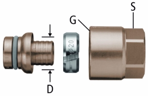 Picture of Nussbaum  86005 Optiflex-Klemmverschraubung zu Verteilern, Grösse: ¾ x 20, Art.Nr. 86005.22