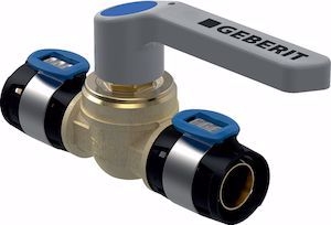 Picture of Geberit FlowFit Kugelhahn mit Betätigungshebel d50mm, Art.Nr. :619.855.00.1