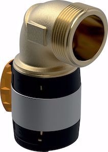 Picture of Geberit FlowFit Übergangsbogen 90°mit Aussengweinde d63mm, R2", Art.Nr. :620.506.00.1