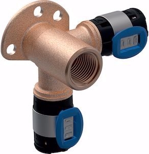 Picture of Geberit FlowFit Eckanschlusswinkel 90° d20mm, Rp12", L 5.2cm, Art.Nr. :620.921.00.1