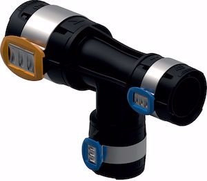 Picture of Geberit FlowFit T-Stück reduziert d50mm, d1 40mm, d2 40mm, Art.Nr. :620.105.00.1