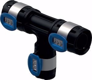 Picture of Geberit FlowFit T-Stück reduziert d25mm, d1 16mm, d2 25mm, Art.Nr. :620.112.00.1