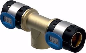 Picture of Geberit FlowFit T-Stück mit Innengewinde d25mm, Rp1/2", d1 25mm, Art.Nr. :620.152.00.1
