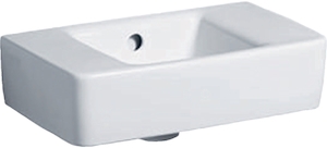 Picture of Geberit Renova Plan Handwaschbecken ohne Hahnloch mit Überlauf KeraTect, weiss, 40x25cm, Art.Nr. : 272143600