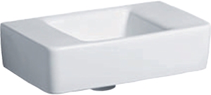 Picture of Geberit Renova Plan Handwaschbecken ohne Hahnloch, Überlauf weiss, 40x25cm, Art.Nr. : 272141000