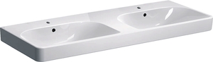 Picture of Geberit Smyle Square Doppelwaschtisch mit Hahnloch, Überlauf weiss, 120x48cm, Art.Nr. : 500.223.01.1