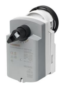 Picture of Siemens Elektromotorischer Drehantrieb mit Federrücklauf für Kugelhähne, AC 230 V, 2-Punkt, 2 Nm, 30/15 s, Art.Nr.: GQD321.9A