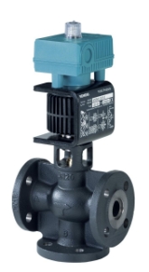 Picture of Siemens Misch-/Durchgangs-Magnetventil, Flansch, PN16, DN32, kvs 12, AC / DC 24 V, DC 0/2...10 V / 4...20 mA, Art.Nr.: MXF461.32-12