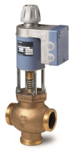 Picture of Siemens Misch-/Durchgangs-Magnetventil, Aussengewinde, PN16, DN32, kvs 12, AC / DC 24 V, DC 0/2...10 V / 4.., Art.Nr.: MXG461B32-12