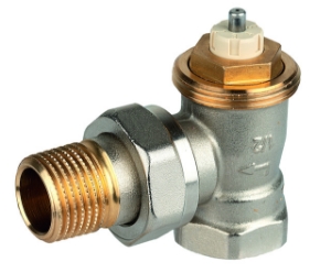 Picture of Honeywell Resideo - Thermostatventilkörper SX, Messing vernickelt, Eck kurz, 1/2", Art.Nr. : V2020ESX15