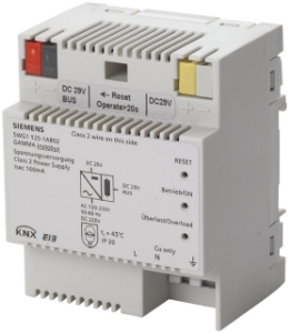 Picture of Siemens Spannungsversorgung DC 29 V, 160 mA, mit zusätzlichem unverdrosseltem Ausgang, Art.Nr. : 5WG1125-1AB02