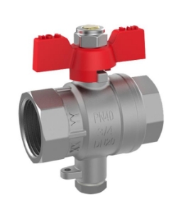 Picture of Siemens Kugelventil Rp 1" für Fühler DS M10x1 mm, Länge = 27,5 mm oder d 5,2x45 mm, Art.Nr.: WZT-K1