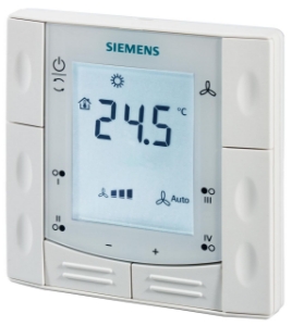 Picture of Siemens Raumthermostat mit KNX Komm., 4 Tasten , Art.Nr. : RDF600KN/S