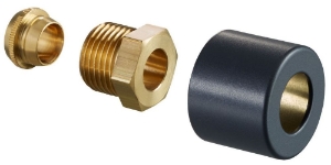 Picture of Oventrop - Klemmringverschraubungs-Set für Thermostatventile "E" G 1/2 AG x 15 mm, anthrazit, 1fach, Art.Nr. : 1169493