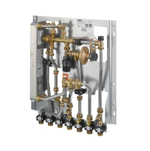 Picture of Oventrop - Wohnungsstation "Regudis W-HTF" 12 l/min, WT nickelgelötet, direkter HK, Art.Nr. : 1341150