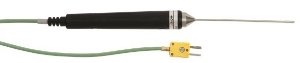 Bild von Ebro Electronic TPN 231 NiCr-Ni Einstechfühler bis 500°C, NL100/2.1mm, 1m Silikonkabel, SMP, Art.Nr. : 1343-0674