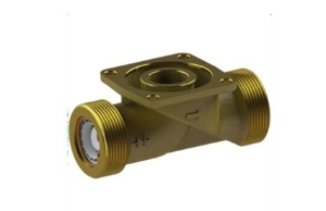 Bild von SoftWater Anschlussflansch mit RV, Nussbaum- kompatibel: Ja, Anschluss: DN25, Abgang (G1): 1  1/4", Länge (L): 100 mm, Lochabstand: 53 mm, Art.Nr. : 7021