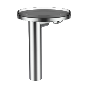 Picture of Laufen Armaturen - Standsäulen-Waschtischmischer, Ausladung 110 mm, Festauslauf, ohne Ablaufventil, mit Disc Ablageschale Kristallklar (Ablageschale in 3 weiteren Farben erhältlich) , Art.Nr. : H3113380041101