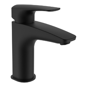 Picture of Laufen Armaturen - Waschtischmischer, Eco+, Ausladung 106 mm, Festauslauf, ohne Ablaufventil, PVD Titanschwarz matt , Art.Nr. : HF500702428000